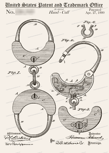 CARD-070: Handcuffs - Patent Press™