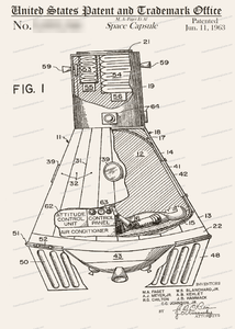 CARD-114: Space Capsule Closeup - Patent Press™
