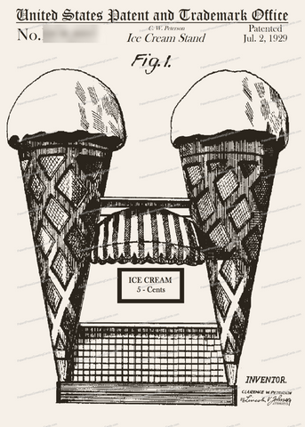 CARD-303: Ice Cream Stand - Patent Press™