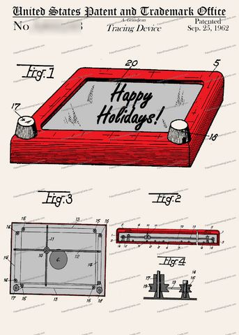 CARD-C803: Etcha-Sketch (Holiday) - Patent Press™