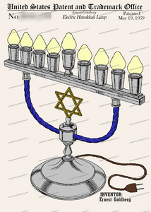 CARD-C804: Hanukkah Lamp - Patent Press™