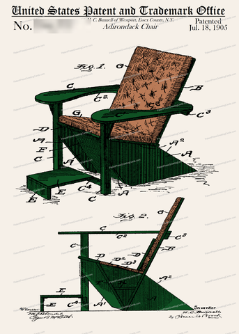 CARD-C901: Adirondak Chair - Patent Press™