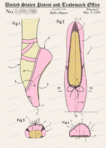 CARD-C902: Ballet Slipper - Patent Press™