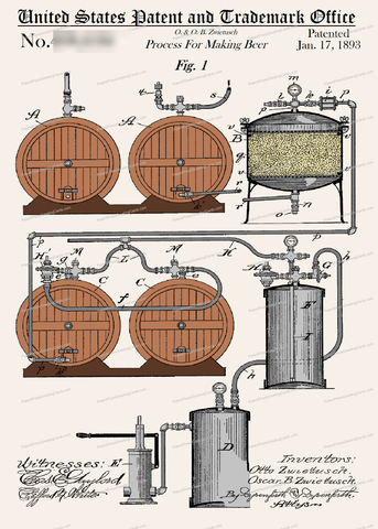 CARD-C904: Beer Making 1893 - Patent Press™