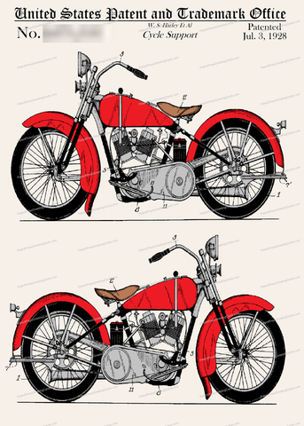 CARD-C912: Harley 1928 - Patent Press™