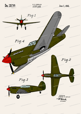 CARD-C937: Airplane (Wwii) - Patent Press™