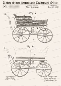 CARD-006: Baby Carriage - Patent Press™