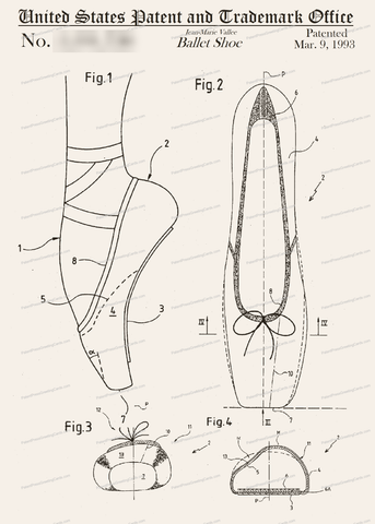 CARD-008: Ballet Slipper - Patent Press™