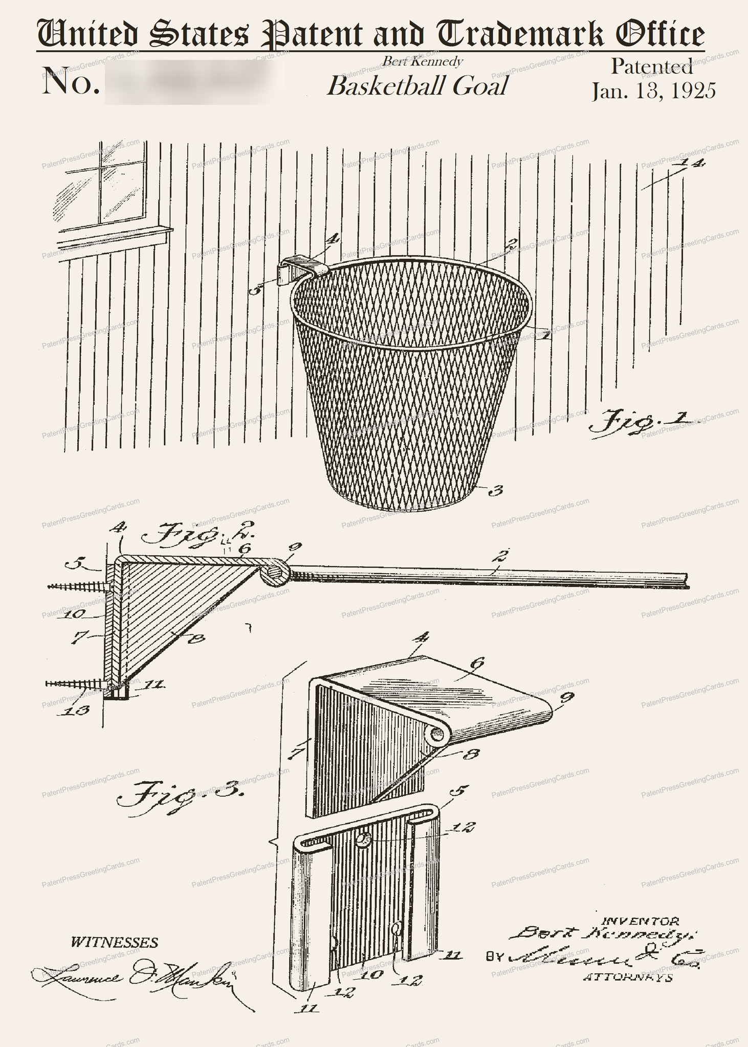 CARD-012: Basketball Hoop - Patent Press™