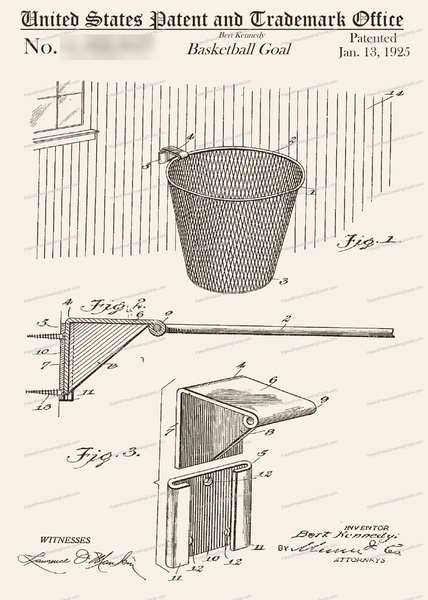 CARD-012: Basketball Hoop - Patent Press™