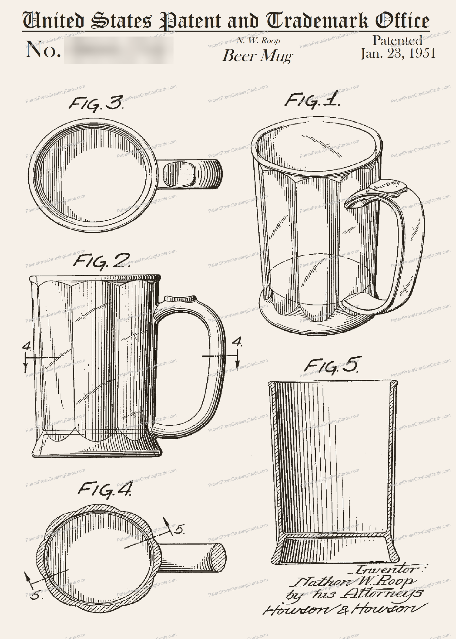 CARD-018: Beer Mug - Patent Press™
