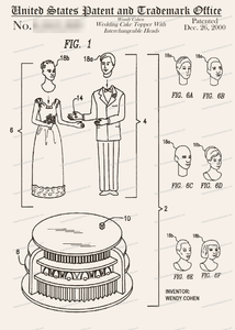 CARD-039: Wedding Cake Topper - Patent Press™