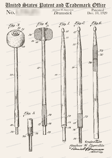 CARD-044: Drum Sticks - Patent Press™