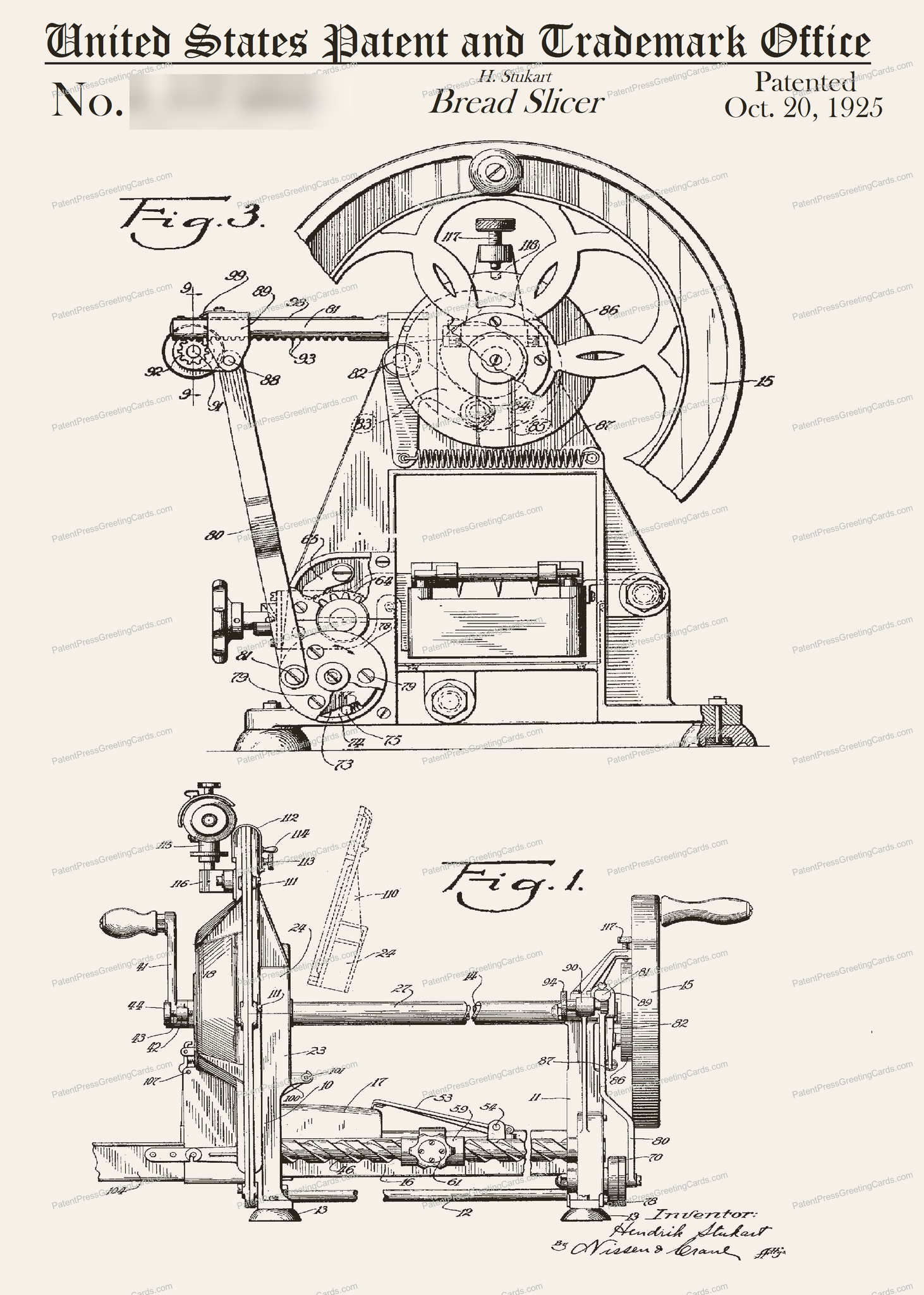 CARD-061: Bread Slicer - Patent Press™