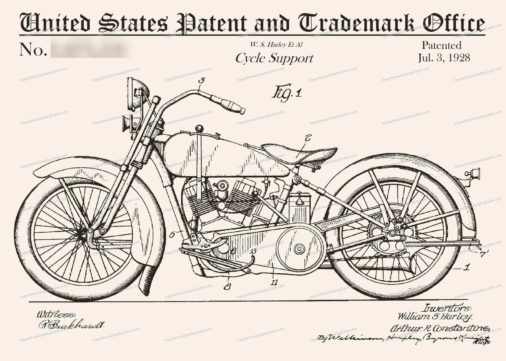 CARD-069: Harley (1928) - Patent Press™