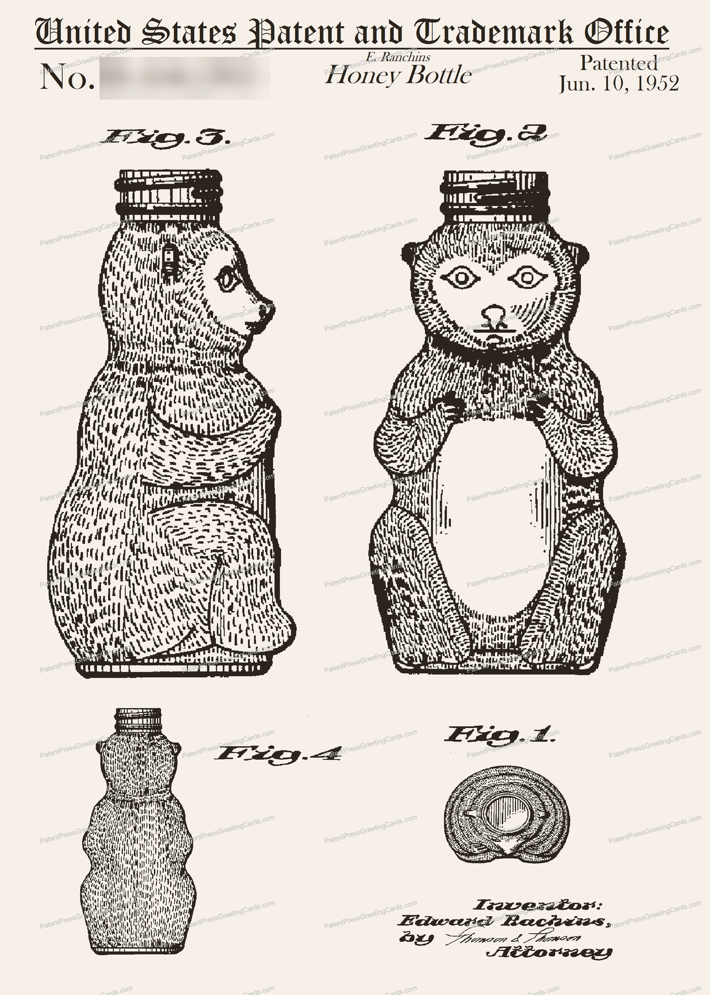 CARD-073: Honey Bottle - Patent Press™