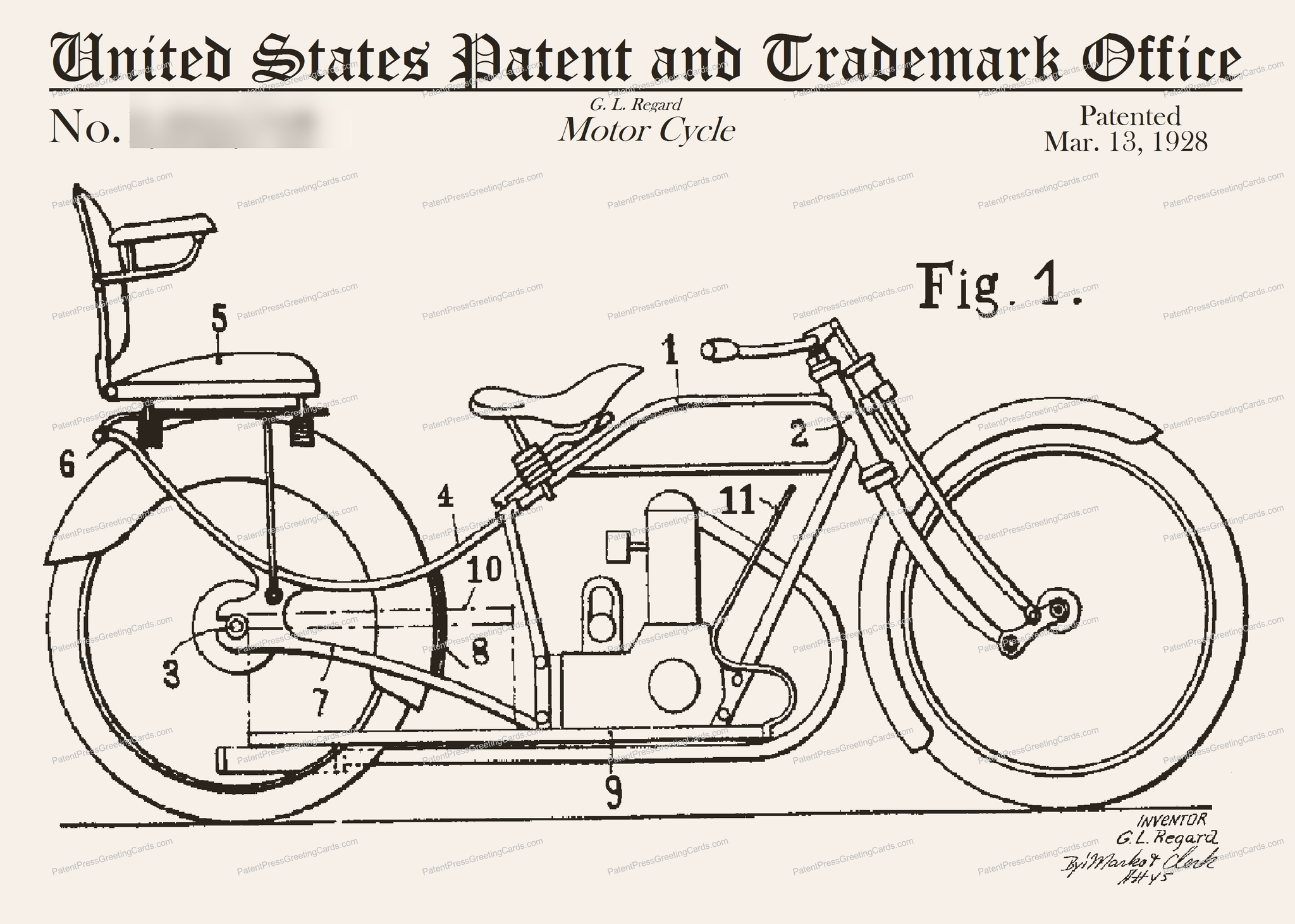 CARD-091: Motorcycle Backseat - Patent Press™