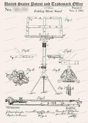 CARD-095: Music Stand - Patent Press™