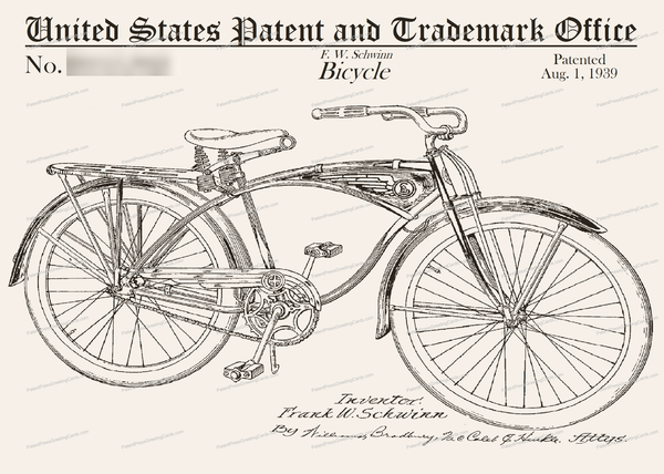 CARD-104: Schwinn Bike - Patent Press™