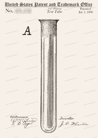 CARD-128: Test Tube - Patent Press™