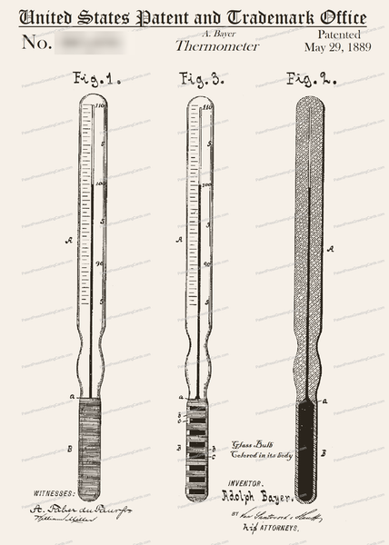 CARD-129: Thermometer - Patent Press™