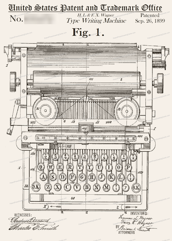 CARD-137: Typewriter (1938) - Patent Press™
