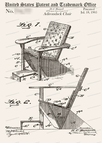 CARD-141: Adirondack Chair - Patent Press™