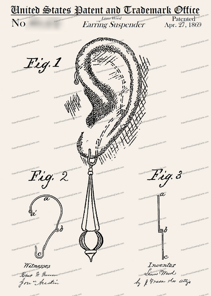 CARD-142: Earring - Patent Press™