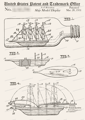 CARD-148: Ship in Bottle - Patent Press™