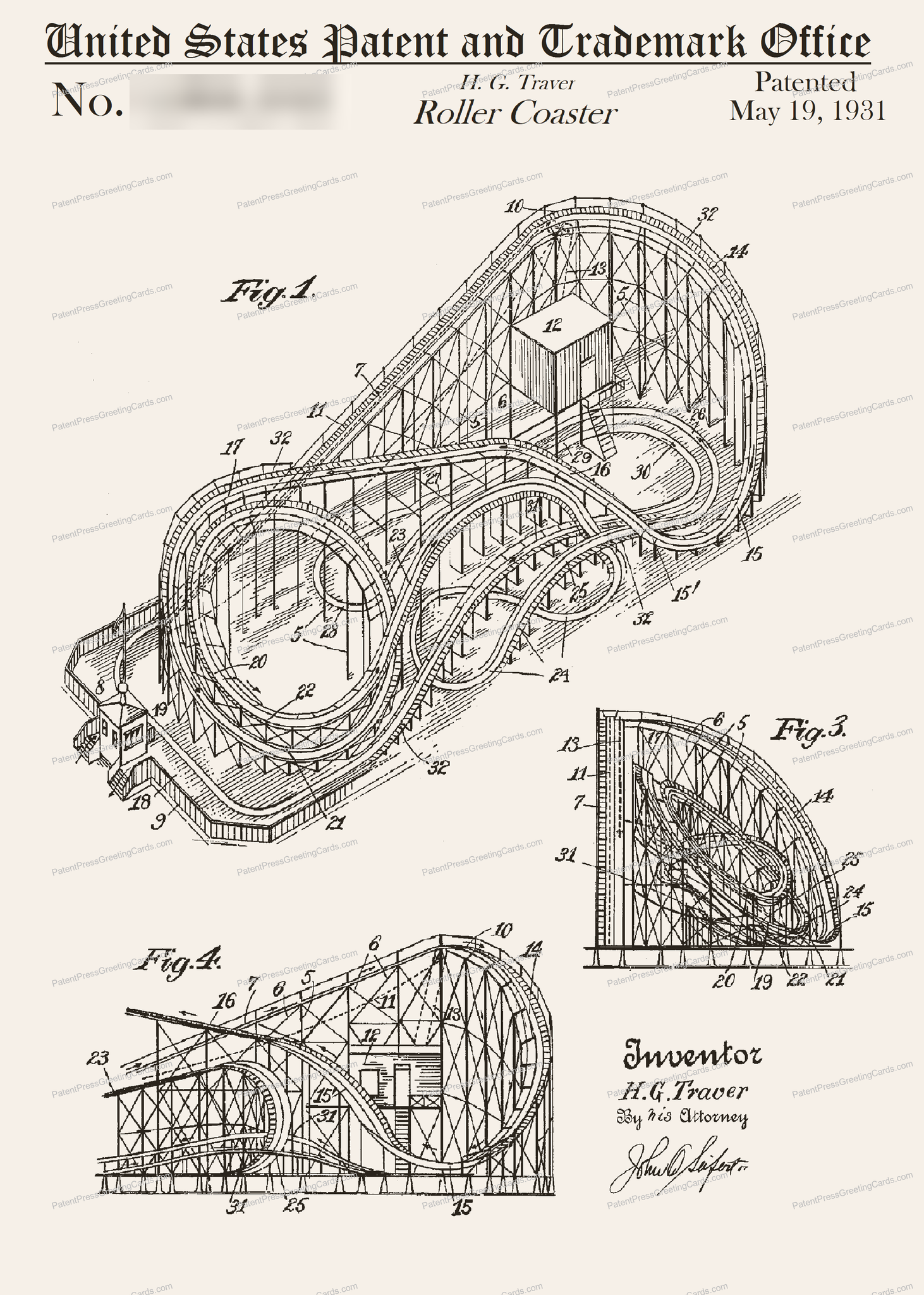 CARD-151: Roller Coaster - Patent Press™