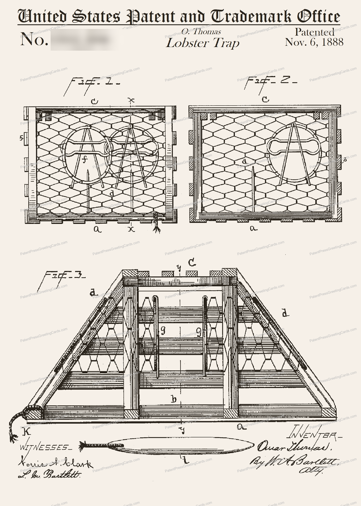 CARD-155: Lobster Trap - Patent Press™