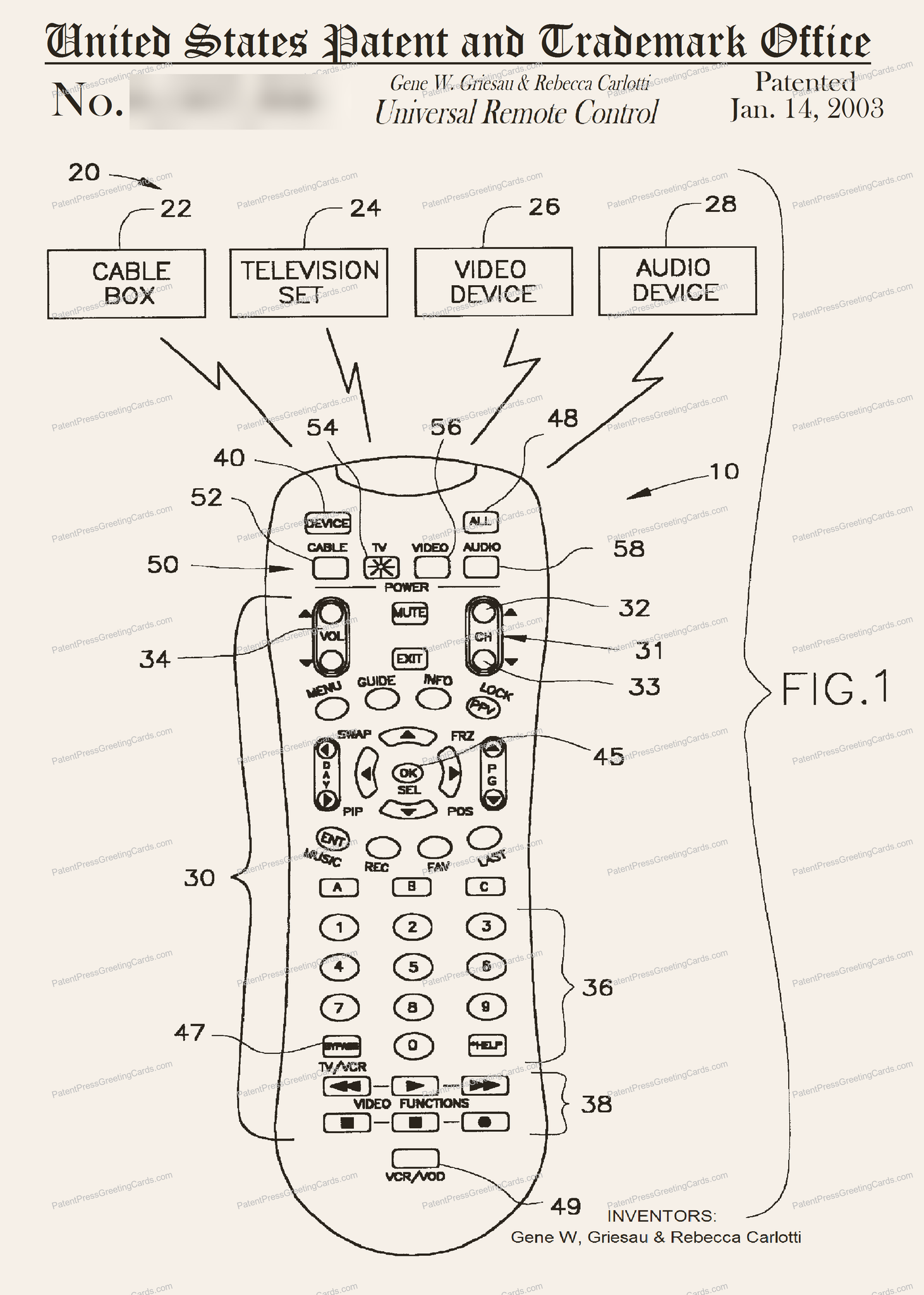 CARD-165: Universal Remote - Patent Press™