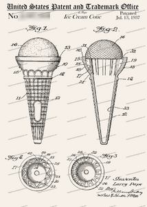 CARD-177: Ice Cream Cone - Patent Press™