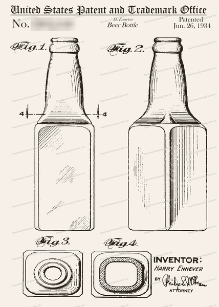 CARD-184: Beer Bottle - Patent Press™