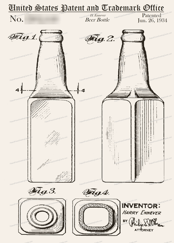 CARD-184: Beer Bottle - Patent Press™