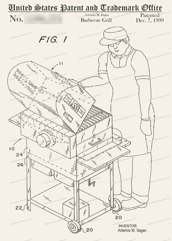 CARD-185: Charcoal Barbecue - Patent Press™