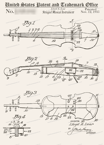 CARD-187: Violin - Patent Press™