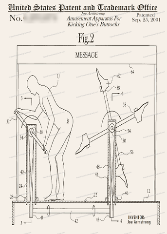 CARD-195: Apparatus for Kicking Buttocks - Patent Press™