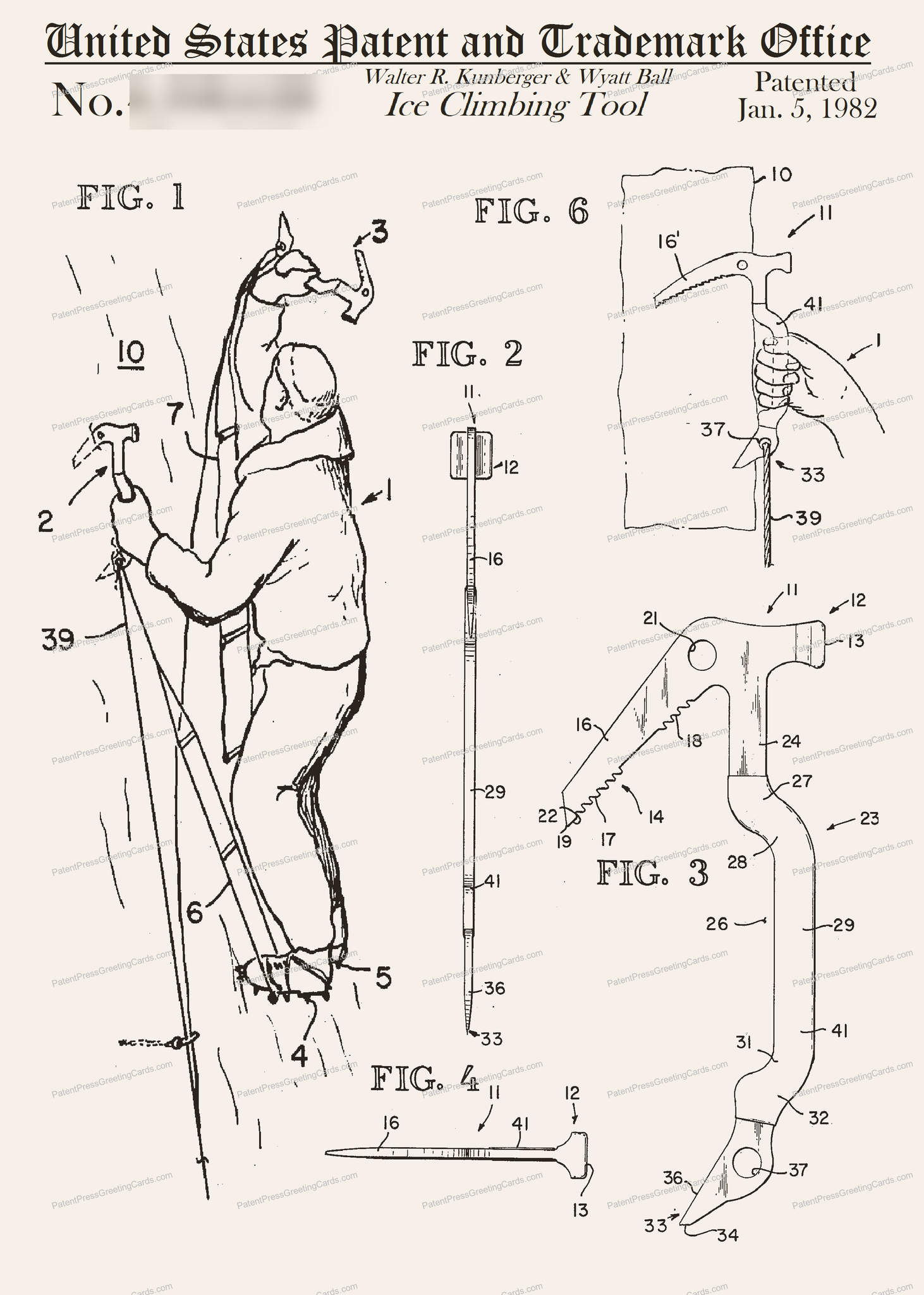 CARD-199: Ice Tool/Mountaineering - Patent Press™