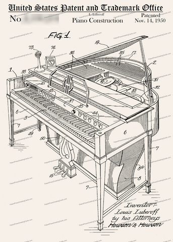 CARD-221: Piano - Patent Press™
