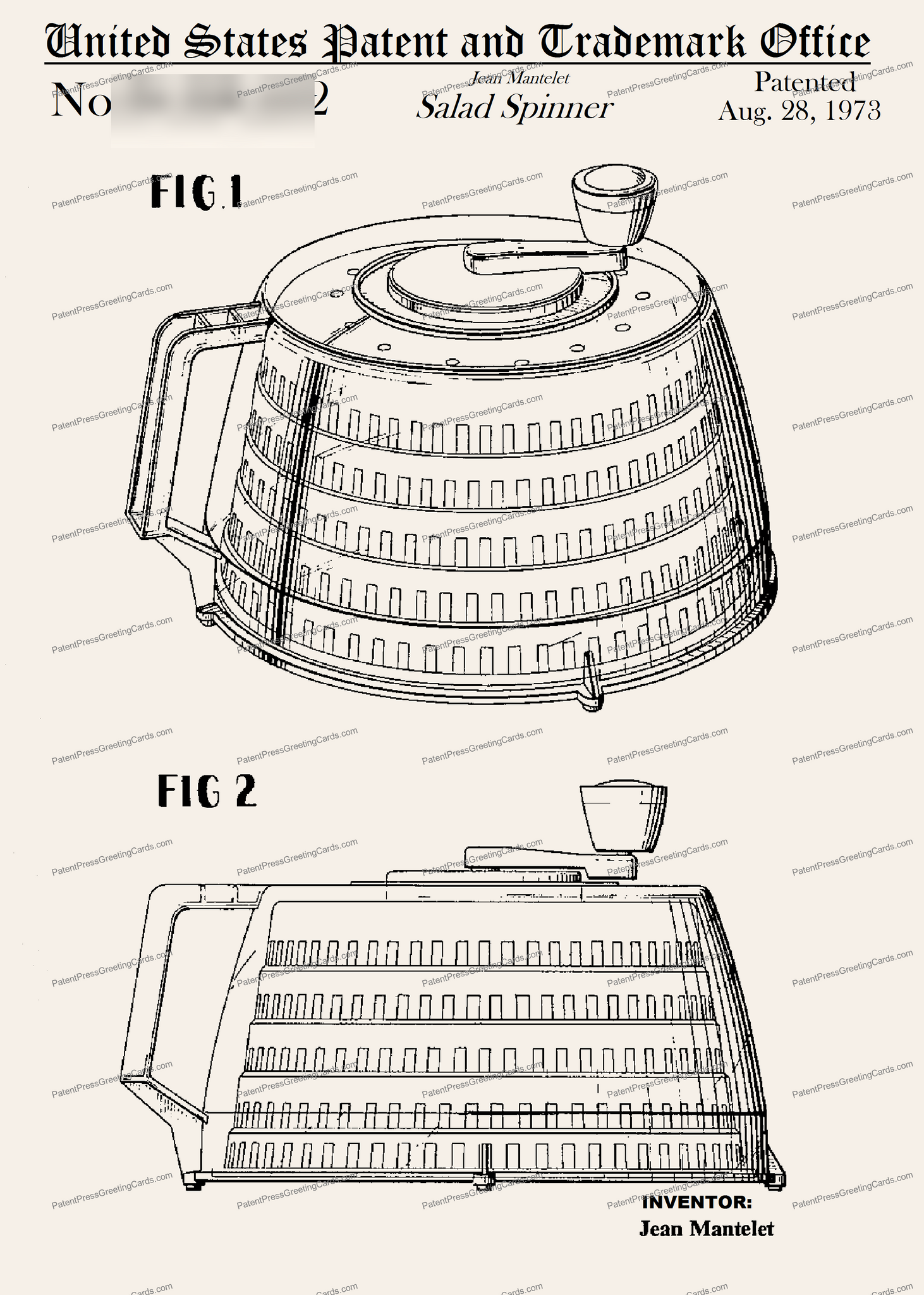 CARD-233: Salad Spinner - Patent Press™