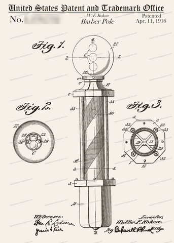 CARD-246: Barber Pole - Patent Press™