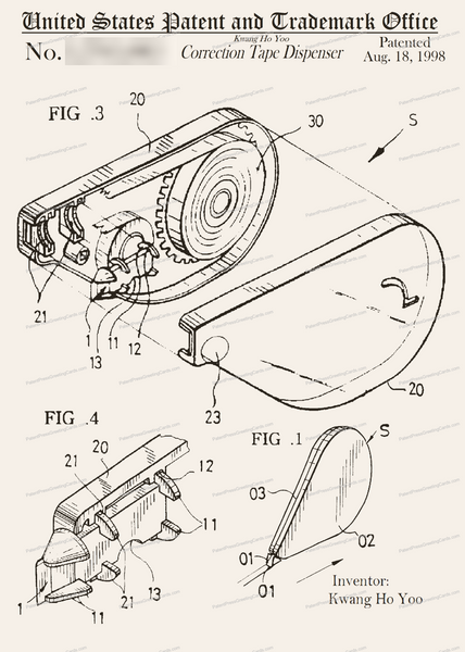 CARD-250: Correction Tape Dispenser - Patent Press™