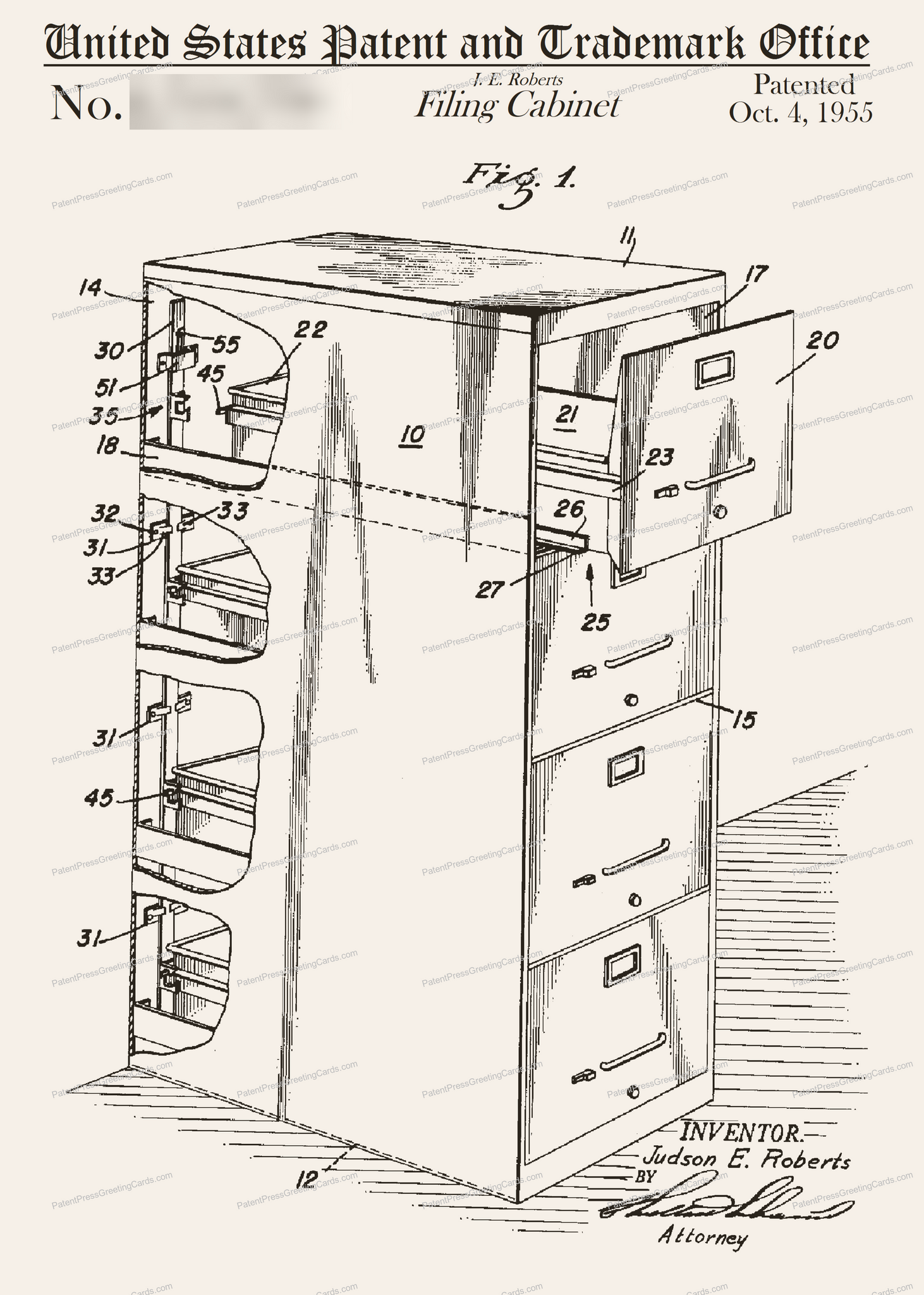 CARD-255: File Cabinet - Patent Press™