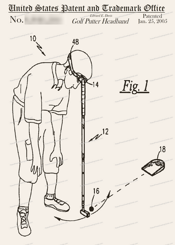CARD-258: Golf Putter Headband - Patent Press™