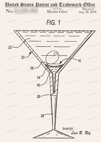 CARD-262: Martini Glass - Patent Press™