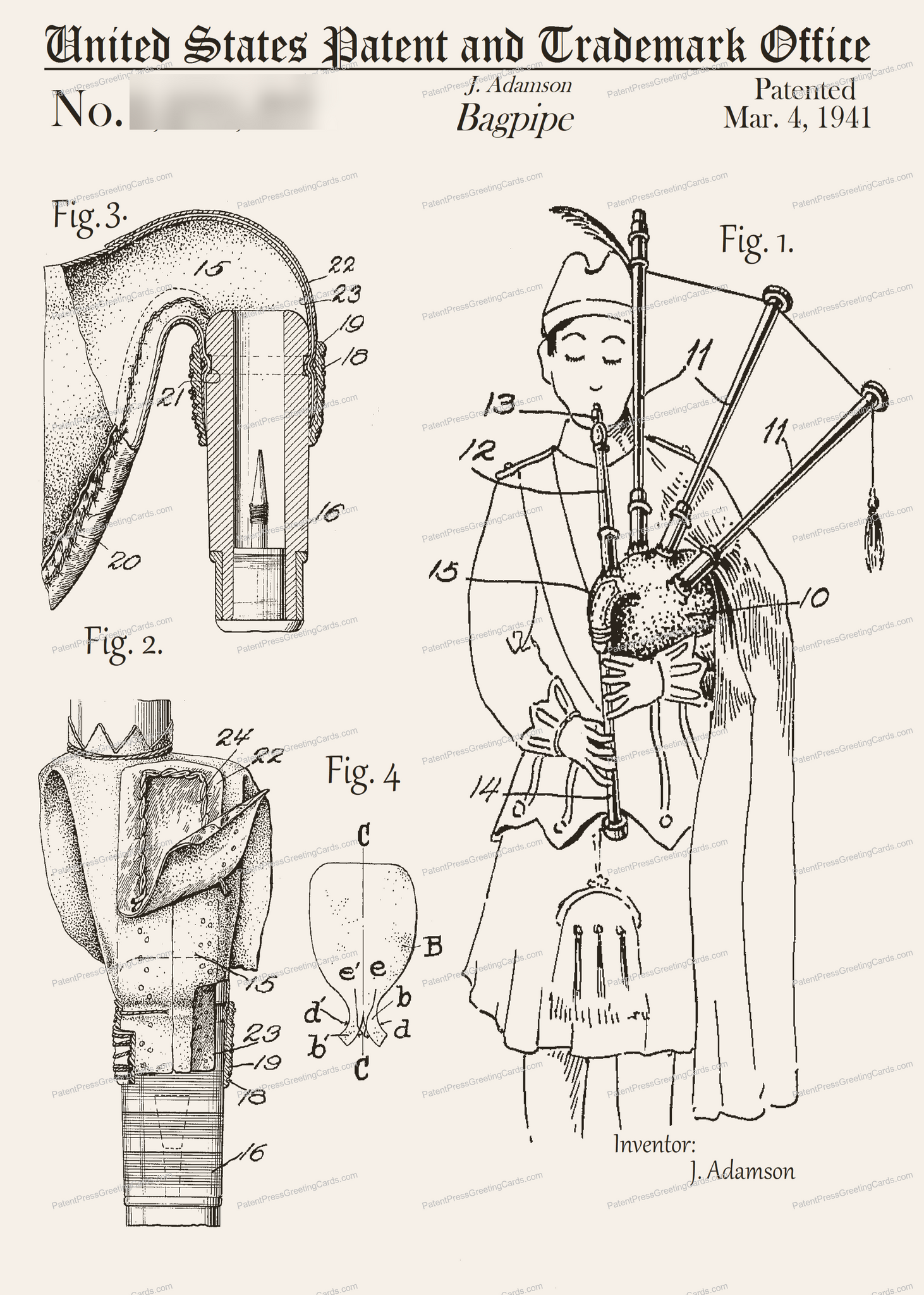 CARD-277: Bagpipe - Patent Press™