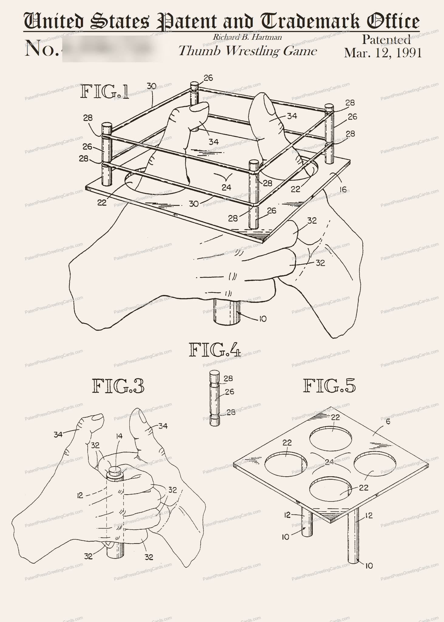 CARD-294: Thumb Wrestling Game - Patent Press™