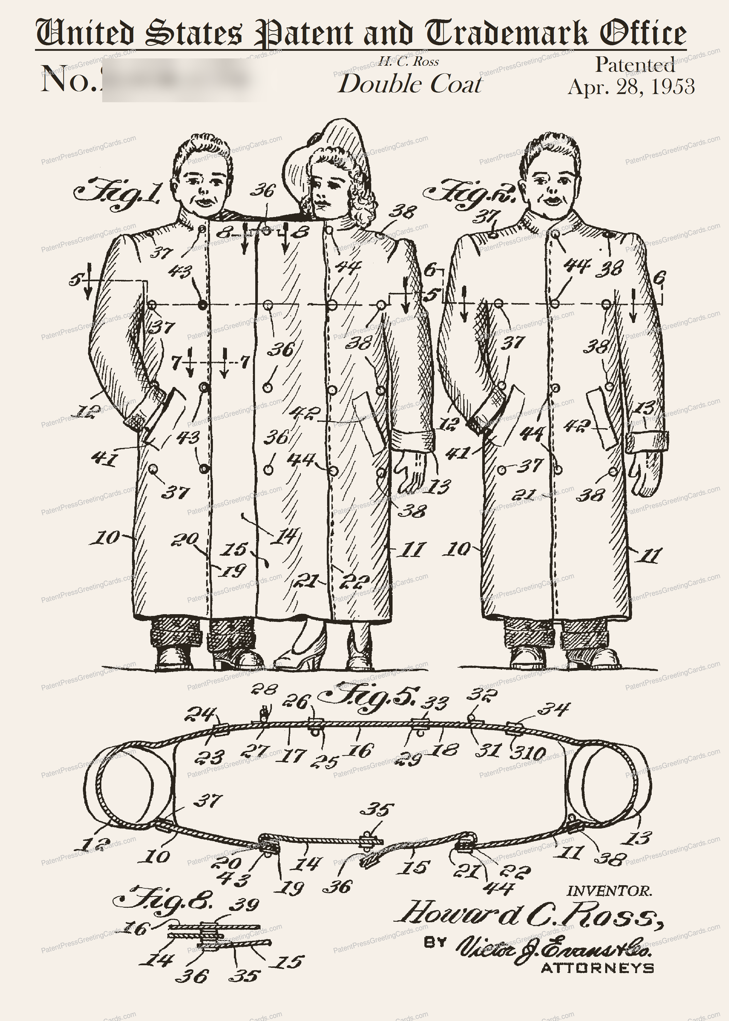 CARD-305: 2-Person Raincoat - Patent Press™