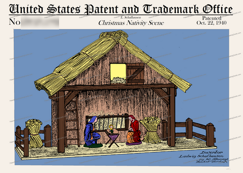 CARD-C809: Christmas Nativity Scene - Patent Press™